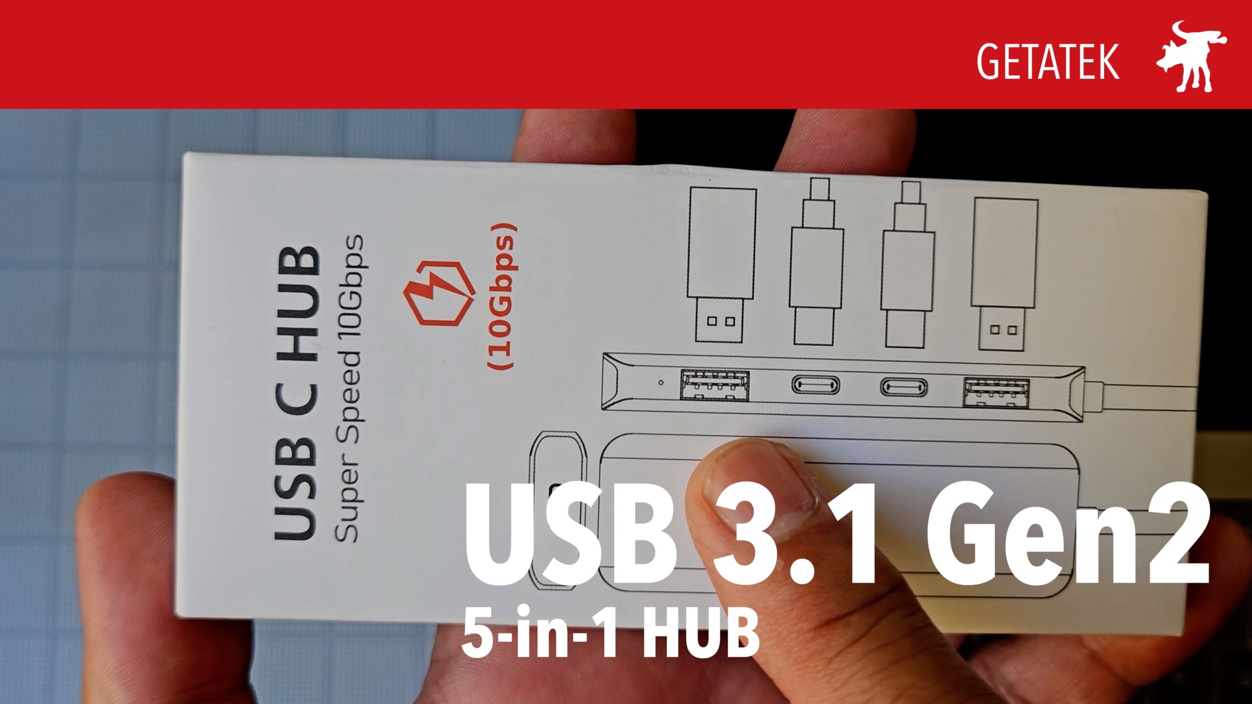 Getatek 10Gbps USB 5-in-1 HUB