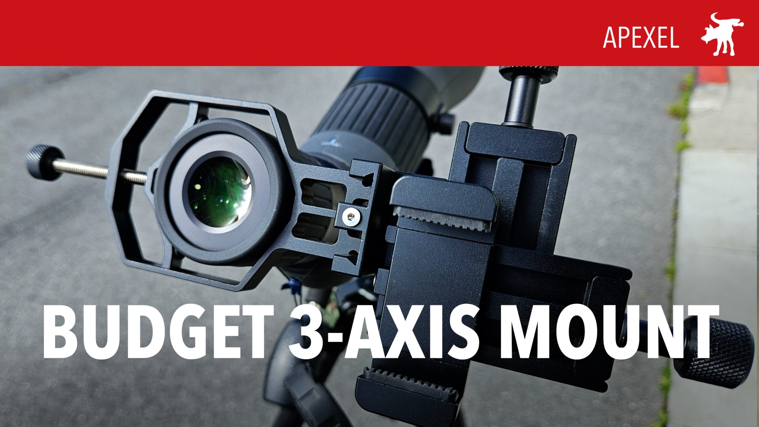 APEXEL 3-Axis Telescope Phone Mount